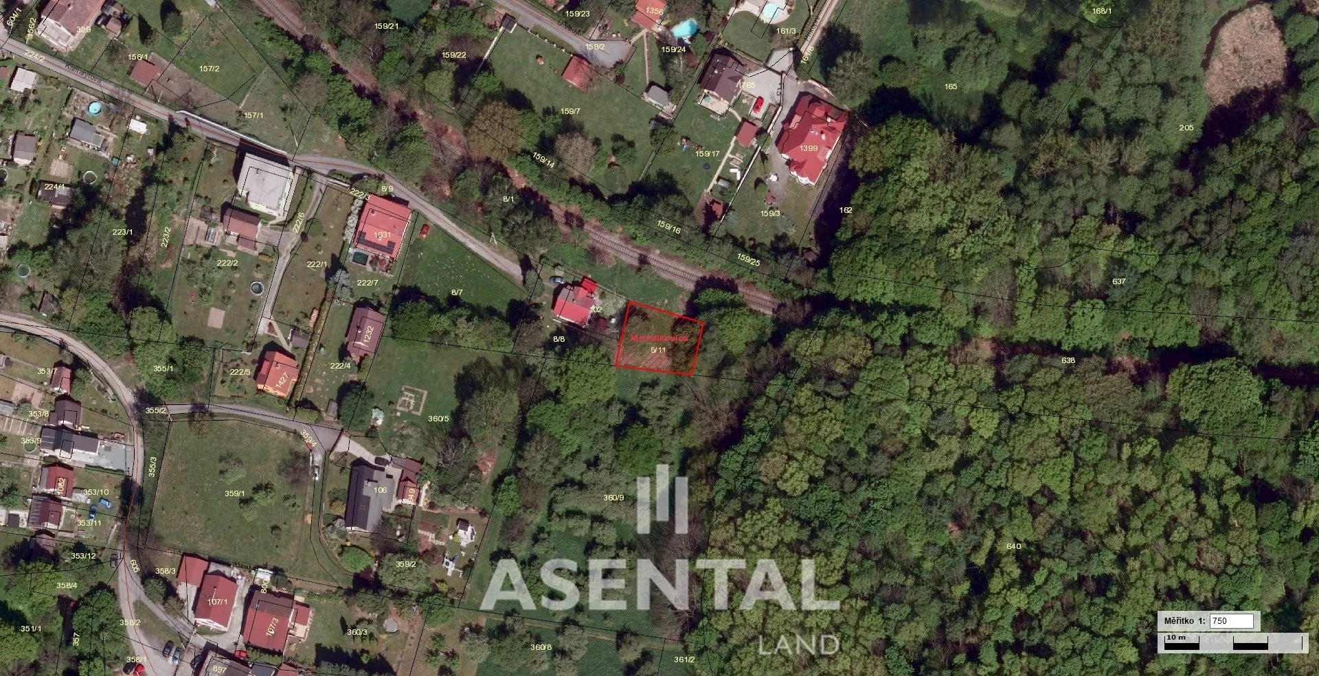 Prodej pozemku o výměře 381 m² v k.ú. Michálkovice