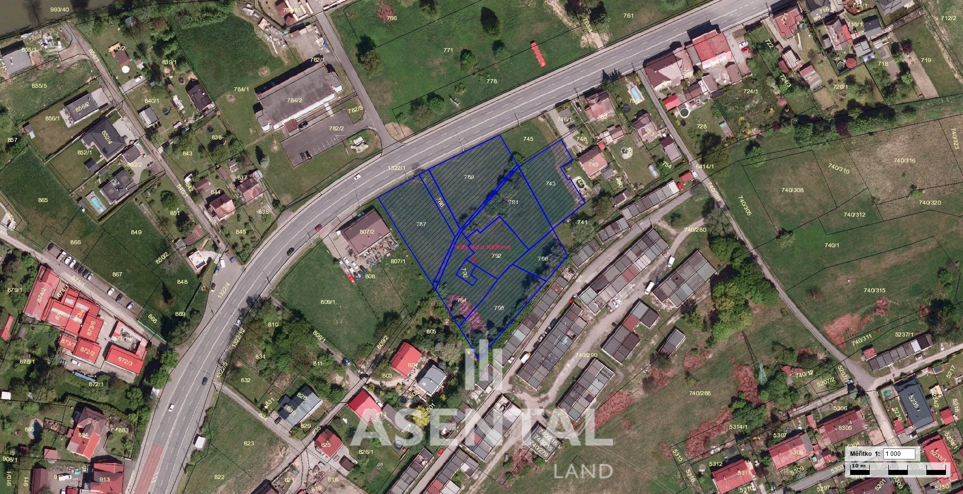 Prodej souboru pozemků o výměře 6 976 m² v k.ú. Petřvald u Karviné